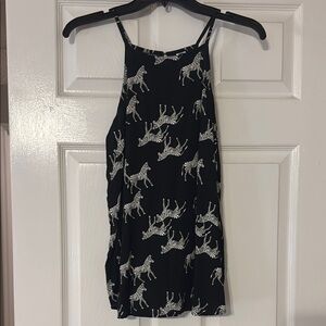 Old Navy Black and White Zebra Camisole